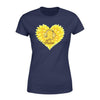 Apparel XS / Navy Personalized Shirt-TGL-Hurricanes Heart Sunflower - Standard Women’s T-shirt - DSAPP