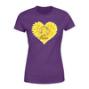 Apparel XS / Purple Personalized Shirt-TGL-Hurricanes Heart Sunflower - Standard Women’s T-shirt - DSAPP
