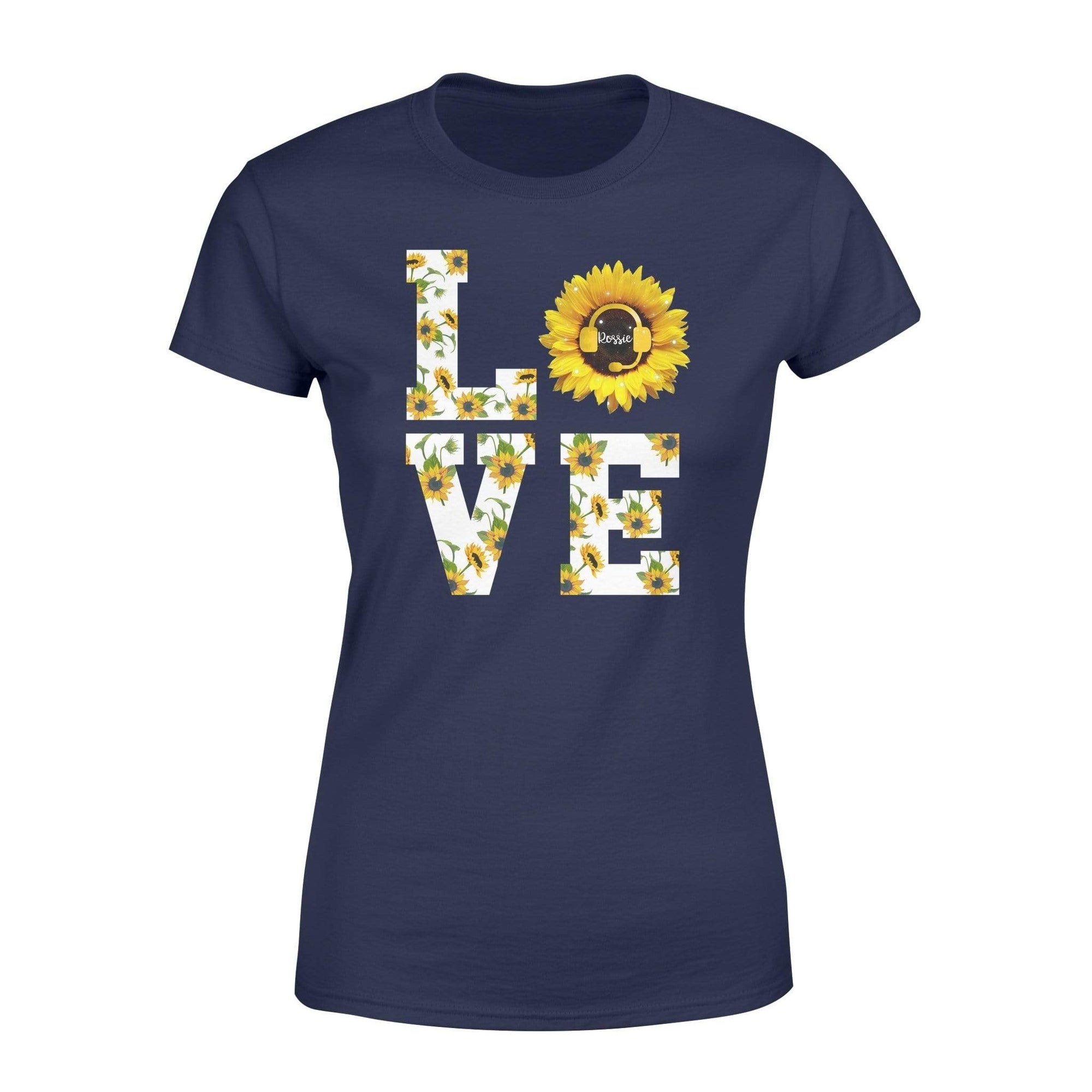 Apparel XS / Navy Personalized Shirt - TGL - Love Sunflower Shirt - Standard Women’s T-shirt - DSAPP