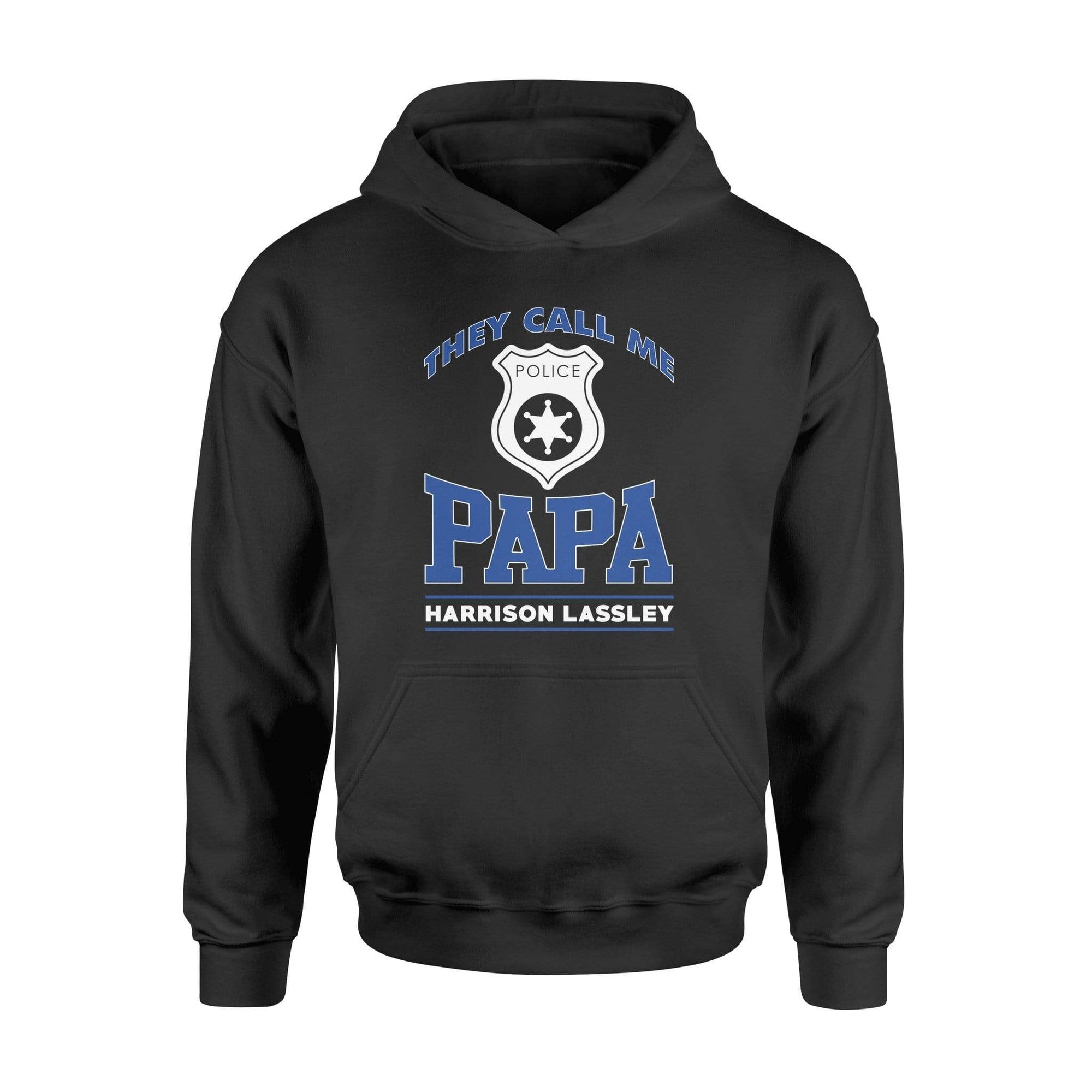 Apparel S / Black Personalized Shirt - They Call Me Papa - Police - DSAPP