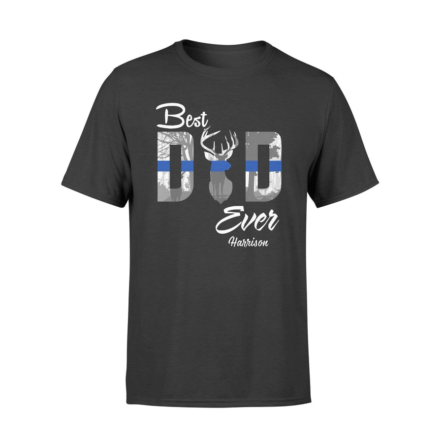 Apparel S / Black Personalized Shirt - Thin Blue Line - Best Dad Ever - Hunting - DSAPP