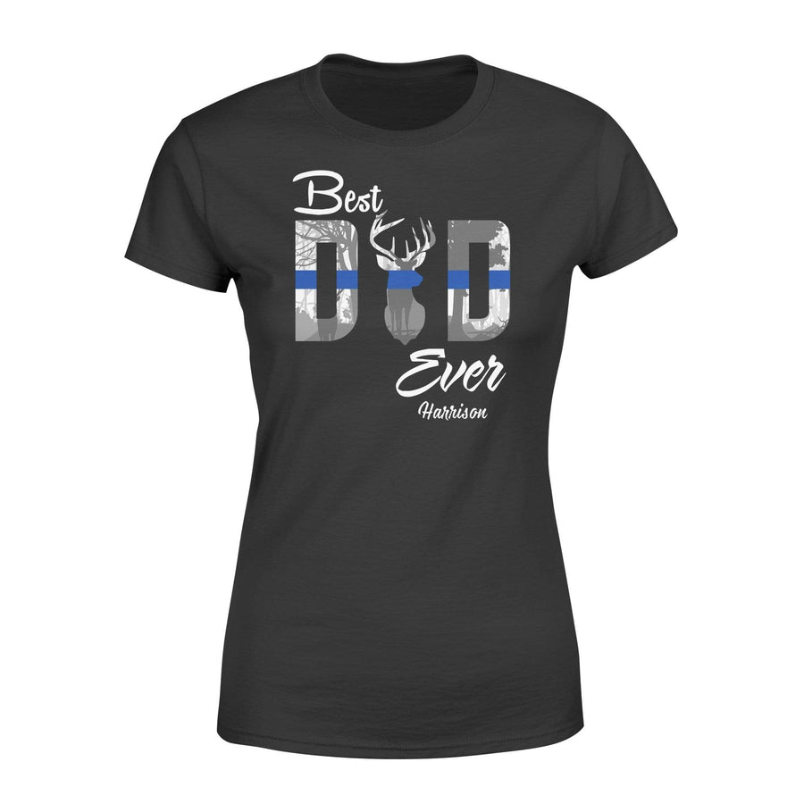 Apparel XS / Black Personalized Shirt - Thin Blue Line - Best Dad Ever - Hunting - DSAPP