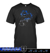 Apparel S / Black Personalized Shirt - Thin Blue Line - Color Drop Heart - Police Badge - Standard T-shirt