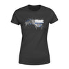 Apparel XS / Black Personalized Shirt - Thin Blue Line Color Drop State Map - North Carolina - Standard Women's T-shirt - DSAPP