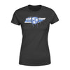 Apparel XS / Black Personalized Shirt - Thin Blue Line Color Drop State Map - Tennessee - DSAPP