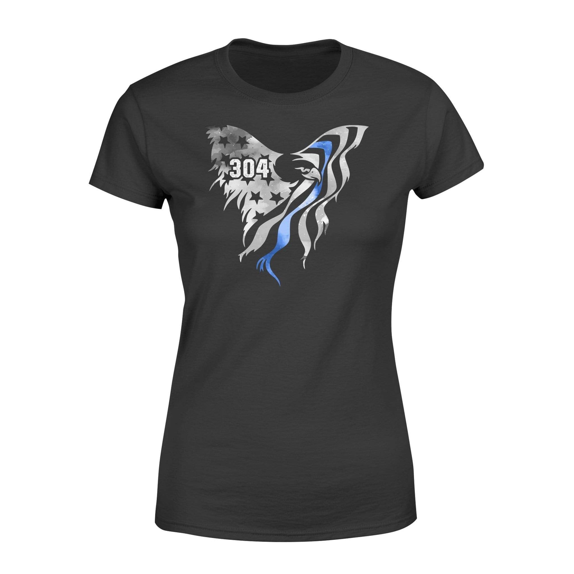 Apparel XS / Black Personalized Shirt - Thin Blue Line Eagle Flag - DSAPP