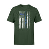 Apparel S / Forest Personalized Shirt - Thin Blue Line Flag - Faith In Cross Shape - Standard T-shirt - DSAPP