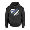 Apparel S / Black Personalized Shirt - Thin Blue Line - Flag Heart - Teacher Things - DSAPP