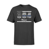 Apparel S / Black Personalized Shirt - Thin Blue Line Flag Inside Badge Number - DSAPP