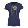 Apparel XS / Navy Personalized Shirt - Thin Blue Line Flag - Sunflower Blessed Are The Peacemakers - Standard Women's T-shirt - DSAPP