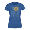 Apparel XS / Royal Personalized Shirt - Thin Blue Line Flag - Sunflower Blessed Are The Peacemakers - Standard Women's T-shirt - DSAPP
