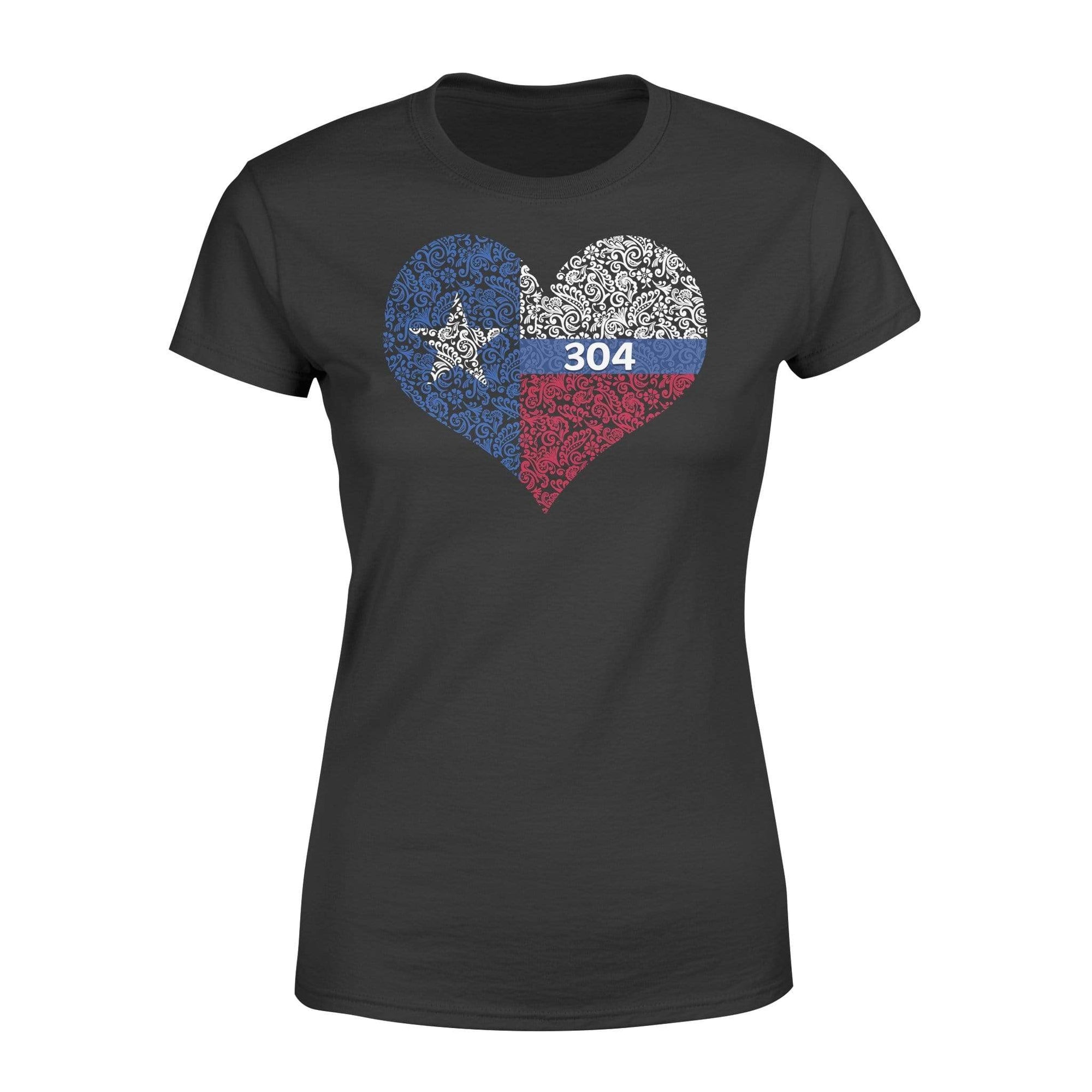 Apparel XS / Black Personalized Shirt - Thin Blue Line Floral Texas Flag Heart - DSAPP