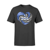Apparel S / Black Personalized Shirt - Thin Blue Line - Galaxy Hurricane Heart - Police Things Inside - Standard T-shirt - DSAPP