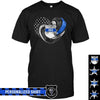 Apparel S / Black Personalized Shirt - Thin Blue Line - Galaxy Hurricane Heart - Standard T-shirt