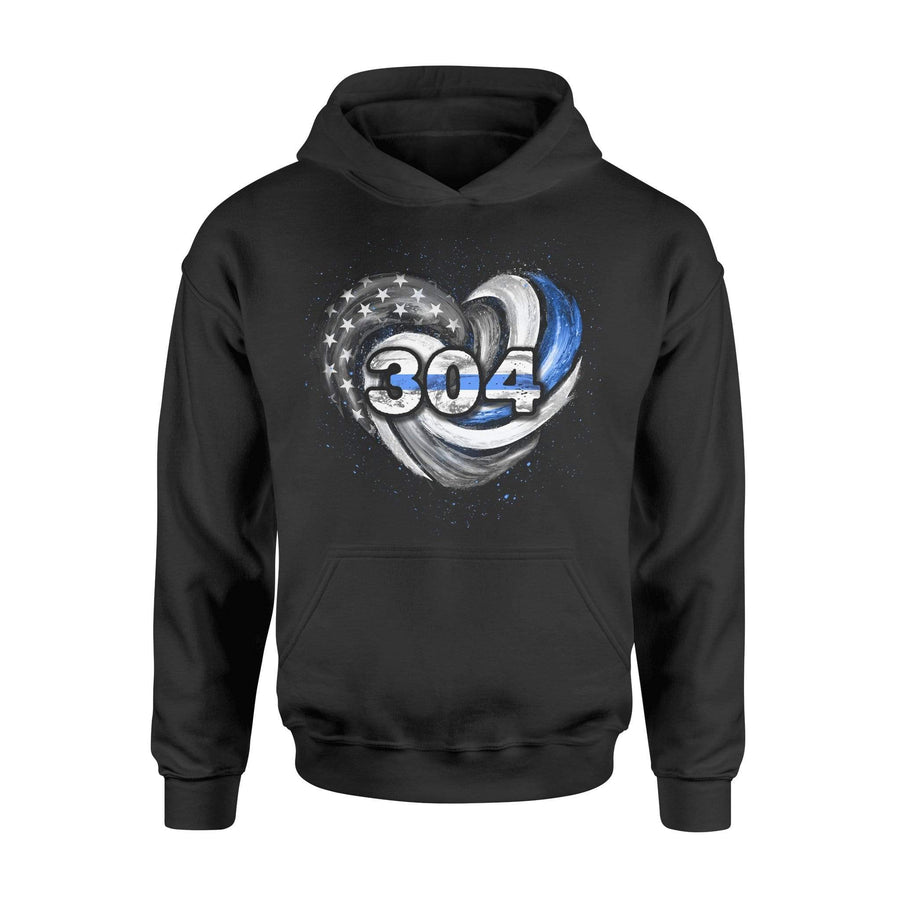 Apparel S / Black Personalized Shirt - Thin Blue Line Hurricane Heart - DSAPP