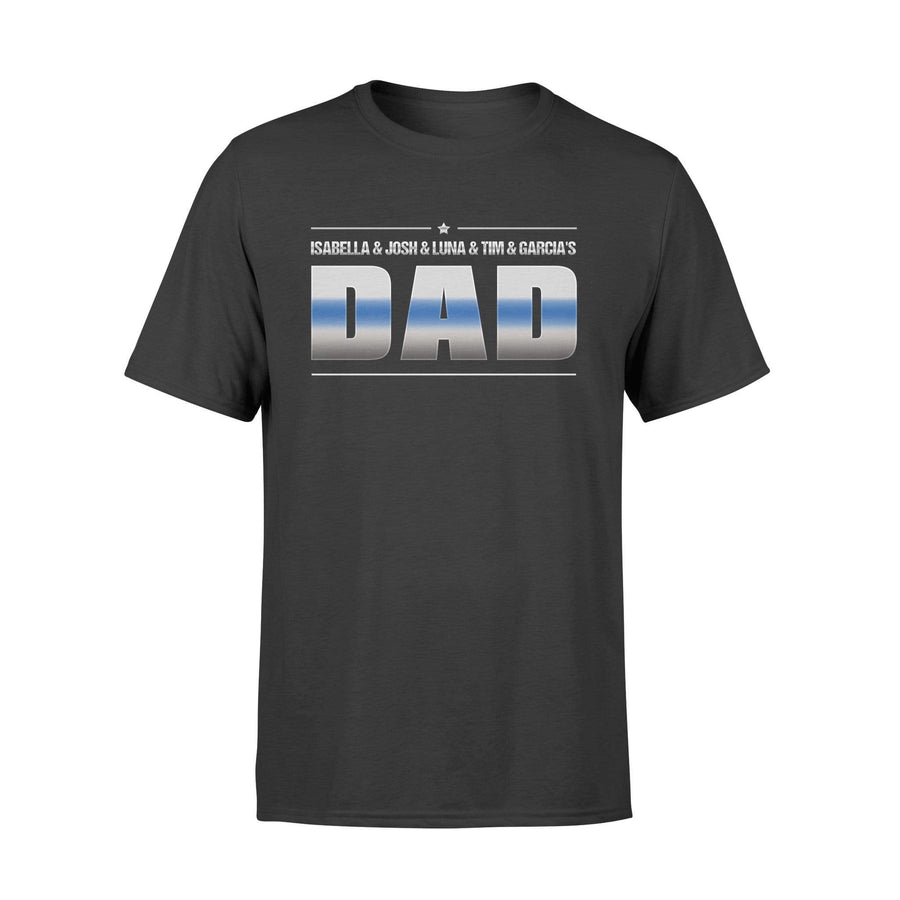 Apparel S / Black Personalized Shirt - Thin Blue Line - Kids Names - DSAPP