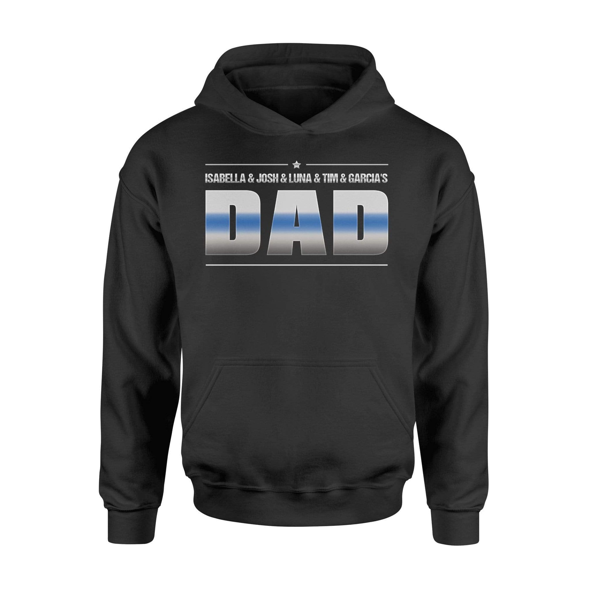 Apparel S / Black Personalized Shirt - Thin Blue Line - Kids Names - DSAPP