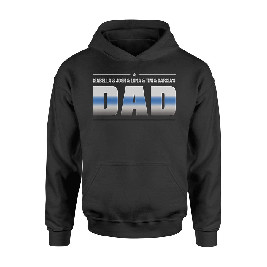 Apparel S / Black Personalized Shirt - Thin Blue Line - Kids Names - DSAPP
