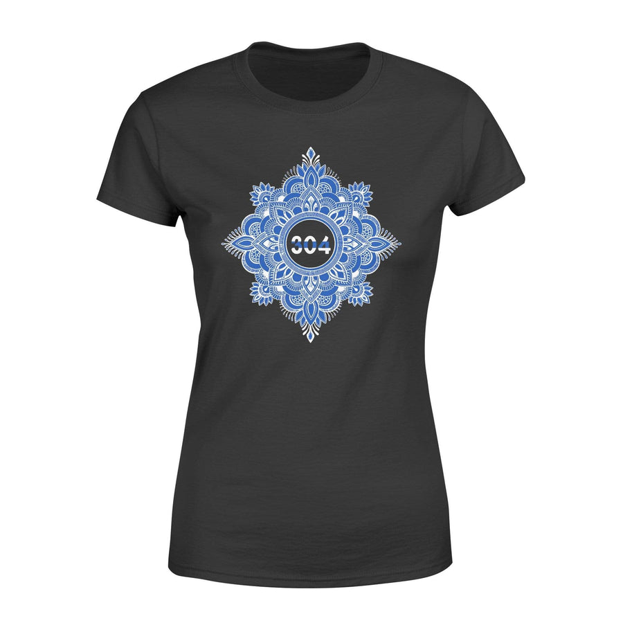 Apparel XS / Black Personalized Shirt - Thin Blue Line - Mandala Pattern Lover - Standard Women's T-shirt - DSAPP