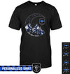 Apparel S / Black Personalized Shirt - Thin Blue Line Moon - Blue Lives Matter - Police Badge Shirt - Standard T-shirt