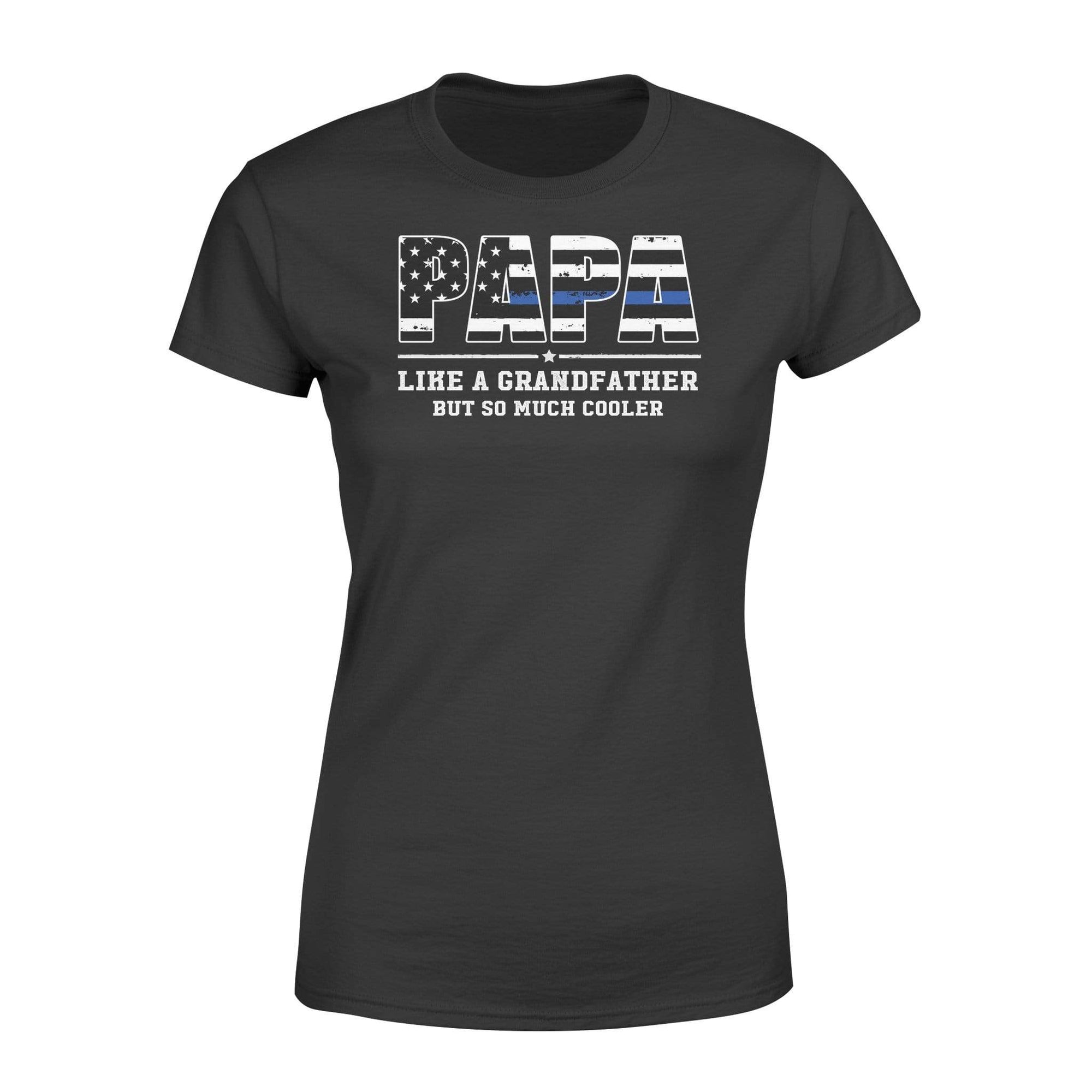 Apparel XS / Black Personalized Shirt - Thin Blue Line - Papa - Definition - DSAPP