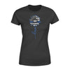 Apparel XS / Black Personalized Shirt - Thin Blue Line Sunflower Love - Standard Women’s T-shirt - DSAPP