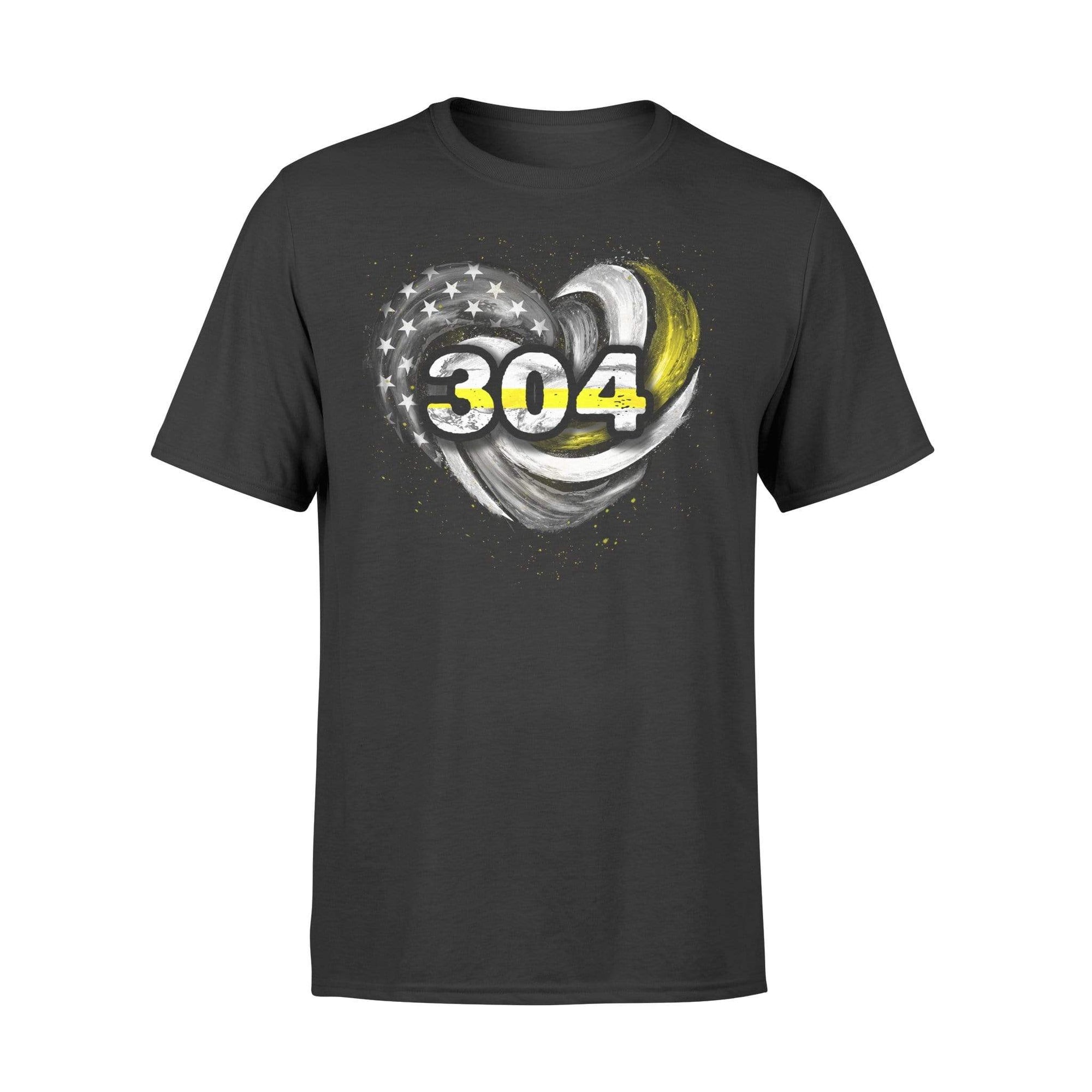 Apparel S / Black Personalized Shirt - Thin Gold Line Hurricane Heart - DSAPP