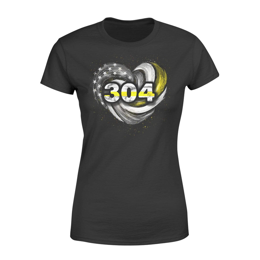Apparel XS / Black Personalized Shirt - Thin Gold Line Hurricane Heart - DSAPP