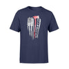 Apparel S / Navy Personalized Shirt - Thin Red Line Distressed Flag - Firefighter Axe - Standard T-shirt