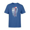 Apparel S / Royal Personalized Shirt - Thin Red Line Distressed Flag - Firefighter Axe - Standard T-shirt