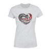 Apparel XS / Grey Personalized Shirt - Thin Red Line Hurricane Heart - Standard Women's T-shirt - DSAPP