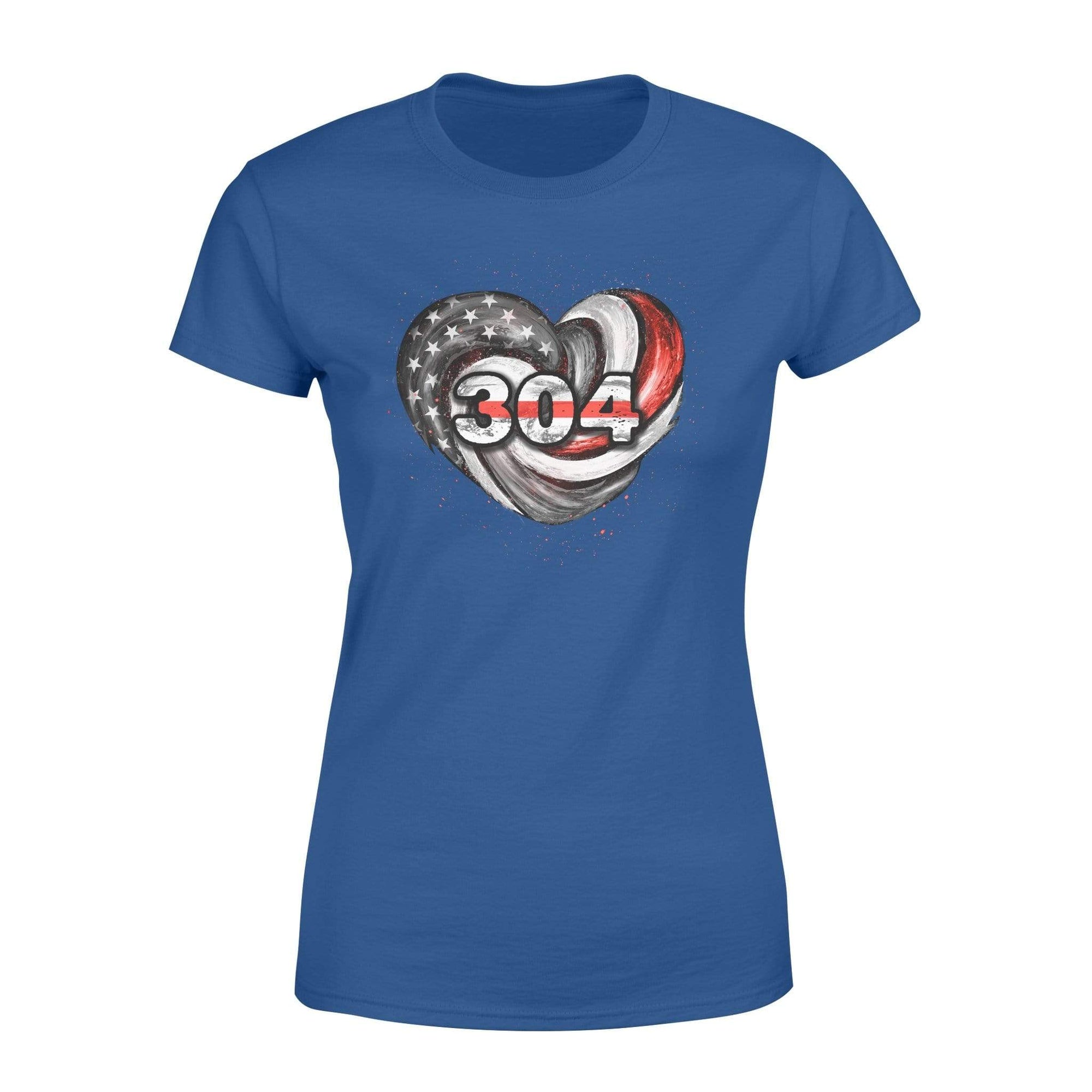Apparel XS / Royal Personalized Shirt - Thin Red Line Hurricane Heart - Standard Women's T-shirt - DSAPP