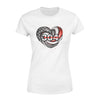 Apparel XS / White Personalized Shirt - Thin Red Line Hurricane Heart - Standard Women's T-shirt - DSAPP