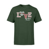 Apparel S / Forest Personalized Shirt - Thin Red Line - Love My Hero - Pattern Heart - Standard T-shirt