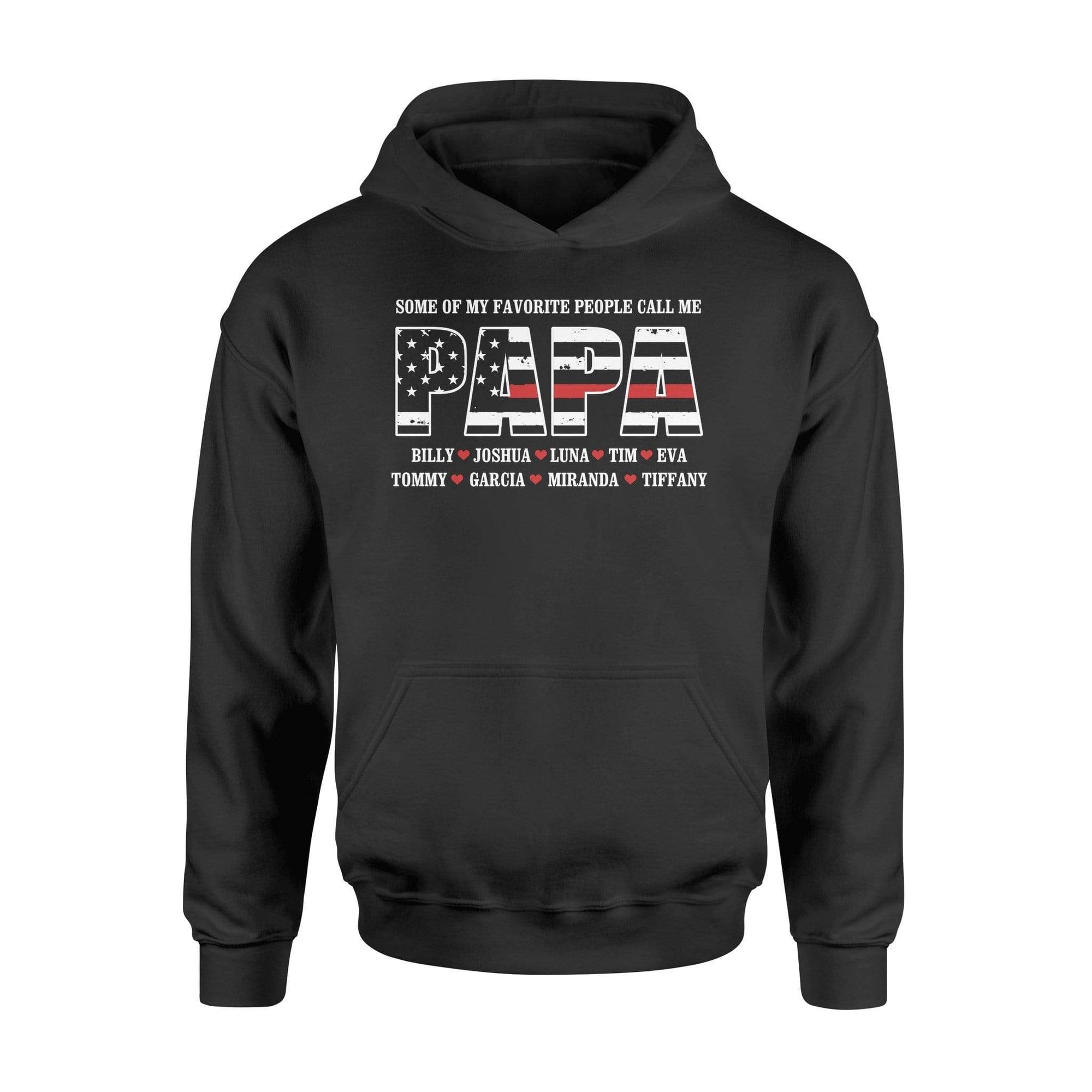 Apparel S / Black Personalized Shirt - Thin Red Line - My Favorite People Call Me - DSAPP