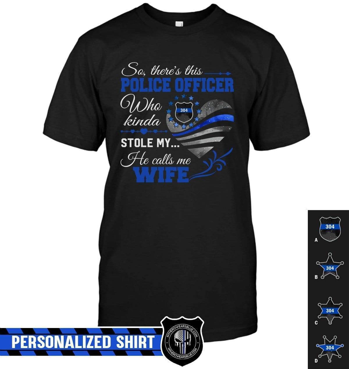 Apparel S / Black Personalized Shirt - This Man Stole My Heart - DSAPP