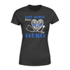 Apparel XS / Black Personalized Shirt - This Nurse - Thin Blue Line Floral Heart Stethoscope - DSAPP