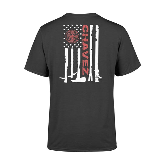 Apparel S / Black Personalized Shirt- TRL - Firefighter Flag Shirt - Standard T-shirt - DSAPP