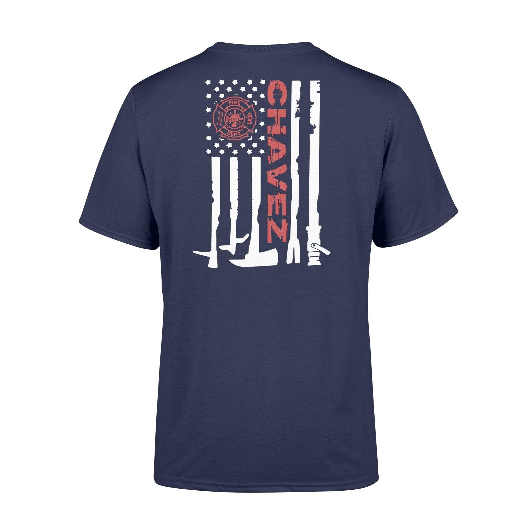 Apparel S / Navy Personalized Shirt- TRL - Firefighter Flag Shirt - Standard T-shirt - DSAPP