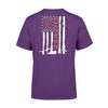 Apparel S / Purple Personalized Shirt- TRL - Firefighter Flag Shirt - Standard T-shirt - DSAPP