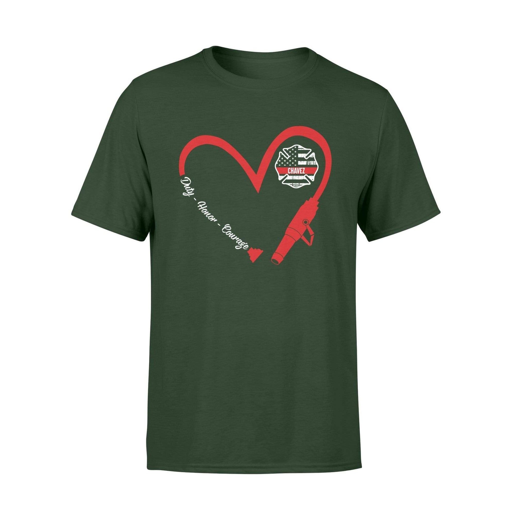 Apparel S / Forest Personalized Shirt - TRL - Heart 3/4 Fire Hose - Standard T-shirt - DSAPP