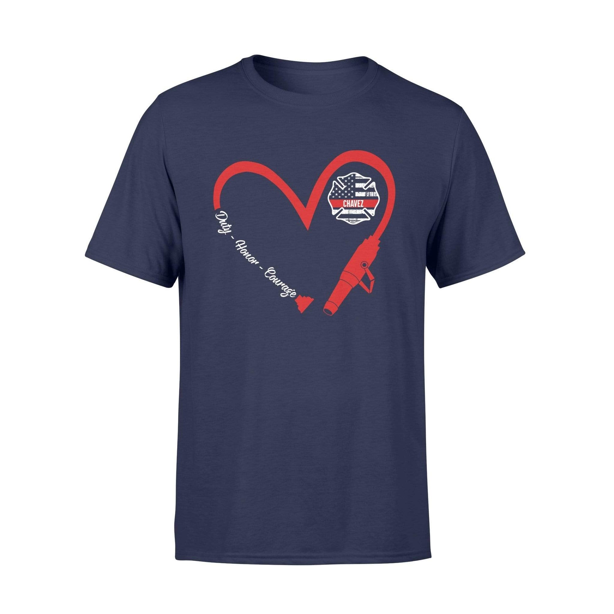 Apparel S / Navy Personalized Shirt - TRL - Heart 3/4 Fire Hose - Standard T-shirt - DSAPP