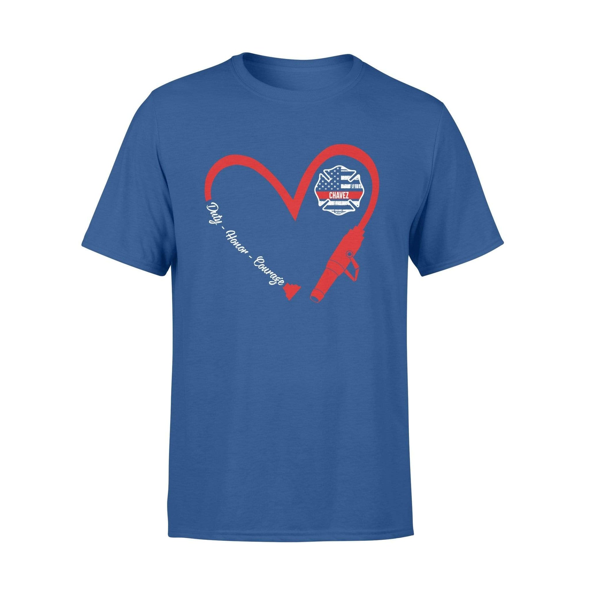 Apparel S / Royal Personalized Shirt - TRL - Heart 3/4 Fire Hose - Standard T-shirt - DSAPP