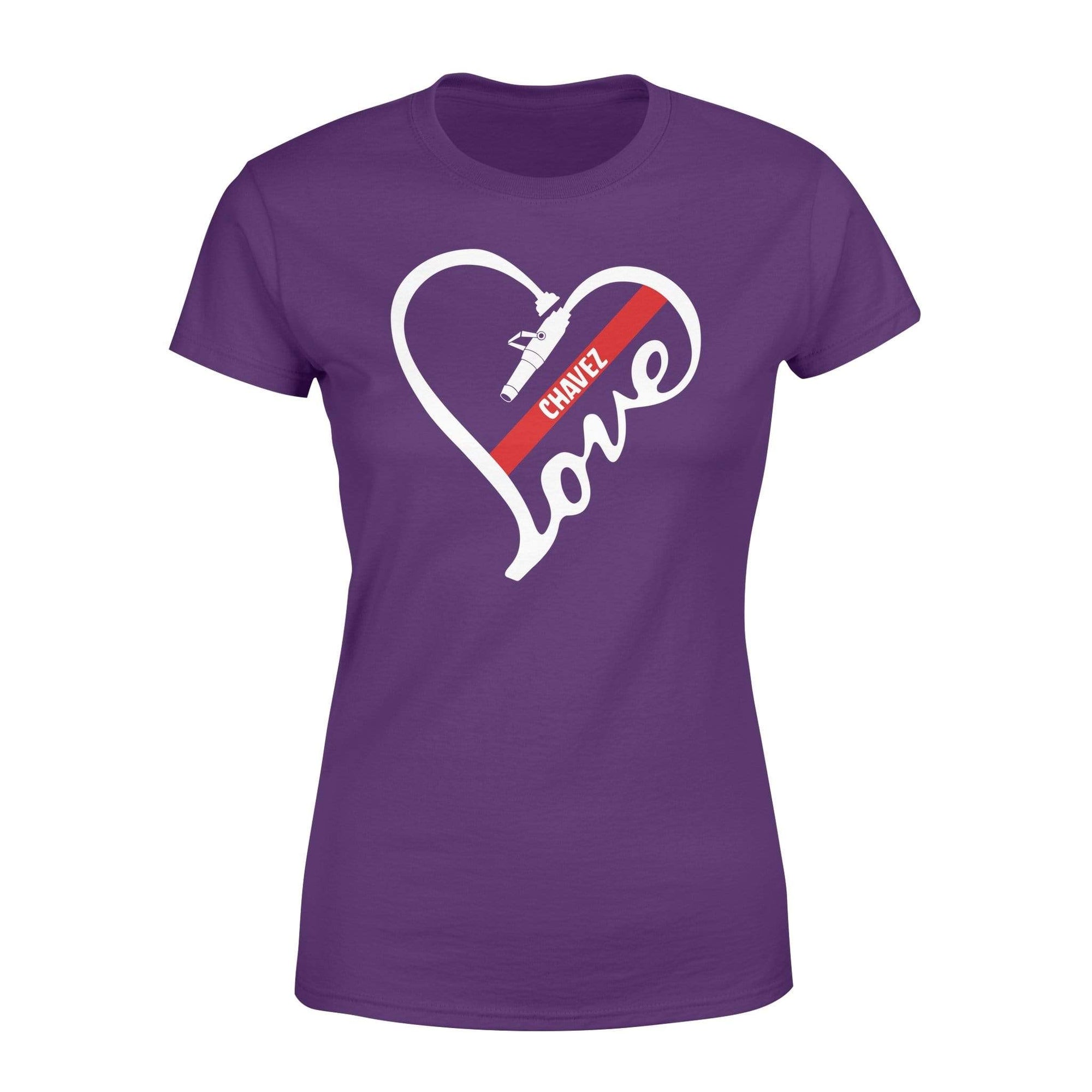 Apparel XS / Purple Personalized Shirt - TRL - Heart Love Fire Hose - Standard Women's T-shirt - DSAPP