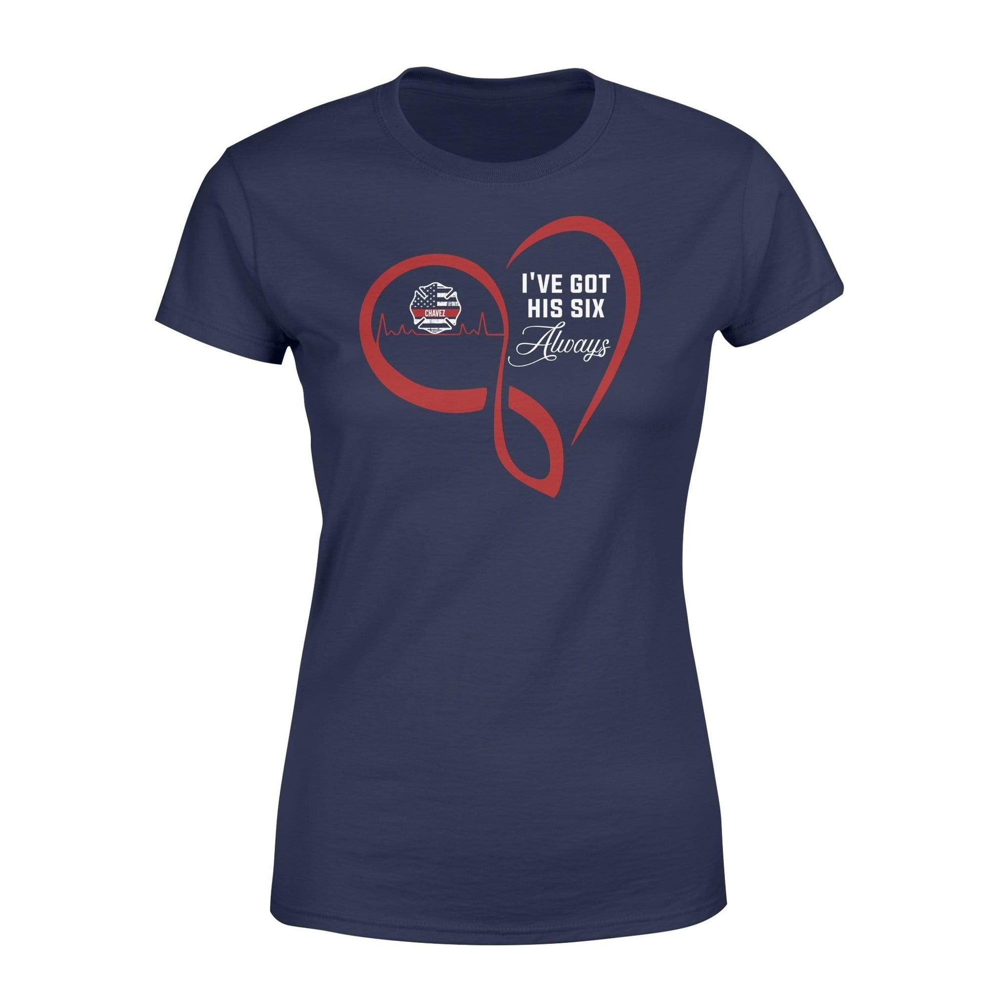 Apparel XS / Navy Personalized Shirt - TRL - Infinity Heart Got His 6 - Standard Women’s T-shirt - DSAPP