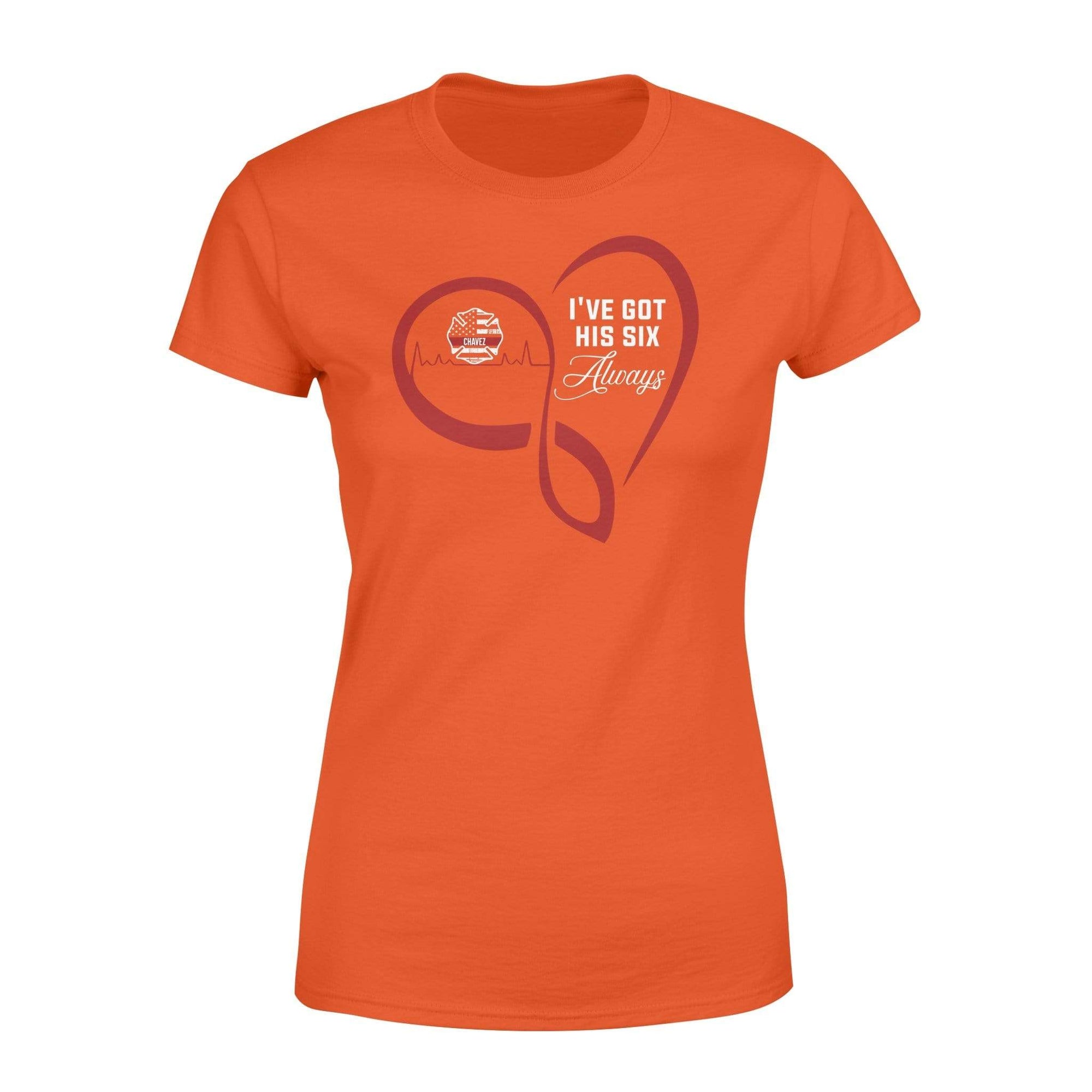 Apparel XS / Orange Personalized Shirt - TRL - Infinity Heart Got His 6 - Standard Women’s T-shirt - DSAPP