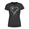 Apparel XS / Black Personalized Shirt - TRL - Leopard Heart Love Fire Emblem - Standard Women's T-shirt - DSAPP