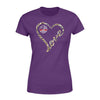 Apparel XS / Purple Personalized Shirt - TRL - Leopard Heart Love Fire Emblem - Standard Women's T-shirt - DSAPP