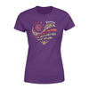 Apparel XS / Purple Personalized Shirt- TRL-  Leopard Heart Shirt - Standard Women's T-shirt - DSAPP