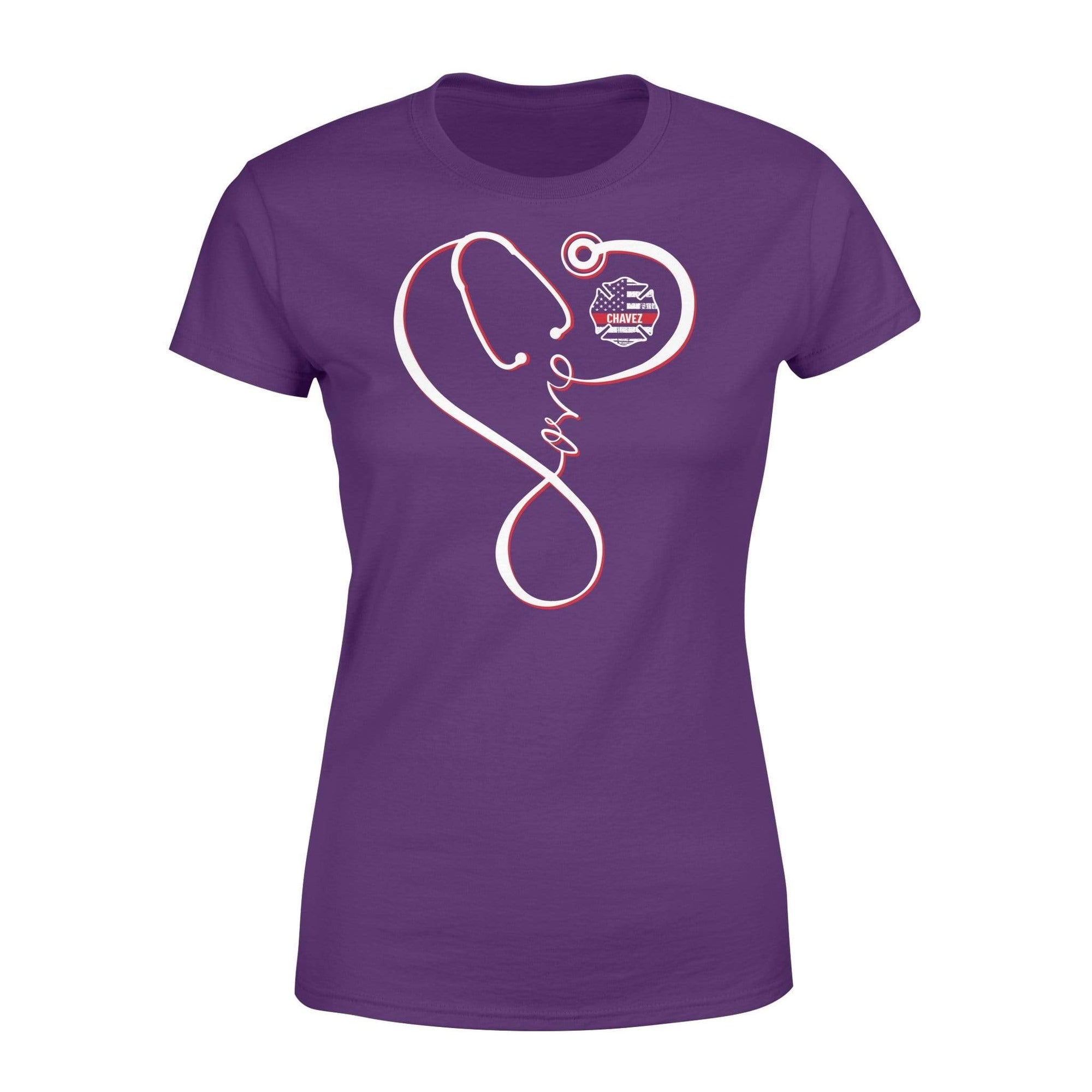 Apparel XS / Purple Personalized Shirt - TRL x Nurse - Infinity Love Stethoscope - Standard Women's T-shirt - DSAPP